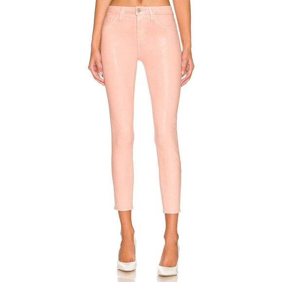 L'AGENCE Margot High Rise Skinny Jeans Dusty Rose Coated Pink - Picture 1 of 4